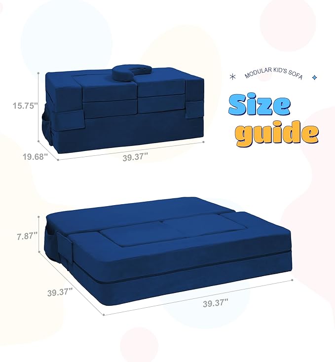 Elftopia Modular Kids Sofa, Toddler Couch Foam Armchair - Image 2