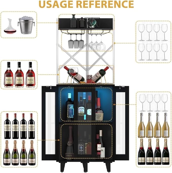 COCO DESIGN Corner Wine Cabinet - Image 5