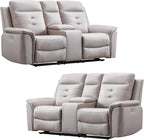 ANJ Oversized Power Reclining Loveseat Sofa Set of 2 - Image 8