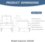 Mid Century Modern Accent Chair, Upholstered Comfortable Living Room - Image 3
