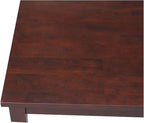 HomeStock Asian Aesthetics Table, Java Finish, Solid Hardwood, Ready to Assemble - Image 7