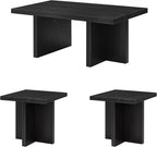 Roundhill Furniture Mchome 3-Piece Coffee Table Set, Coffee Table and Two End - Image 15
