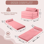Tiita Folding Sofa Bed Chair, 4-Fold Convertible Sleeper Chair - Image 2