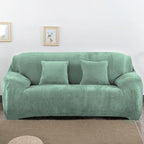 vctops 4 Seater Velvet Plush Stretch Sofa Slipcover 1-Piece Sofa Cover by vctops