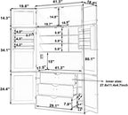 VilroCaz 80.1'' Tall Freestanding Kitchen Pantry Storage Cabinet Cupboard - Image 2