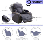 Power Reclining Sofa Set, Living Room Furniture Sets, Leather Recliner Sofa & - Image 6