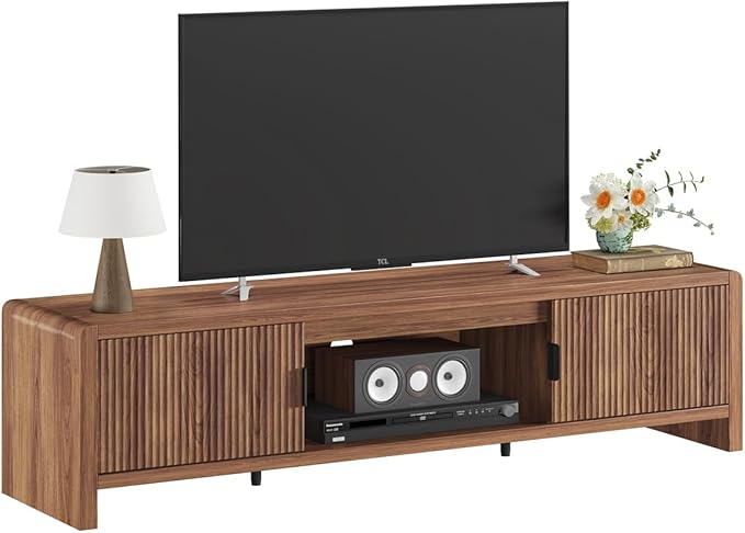 FATORRI TV Stand for 75/65/55 Inch TVs, Farmhouse Entertainment Center by FATORRI
