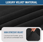 H.VERSAILTEX Armless Accent Chair Covers Thick Velvet Armless Chair Slipcovers - Image 5