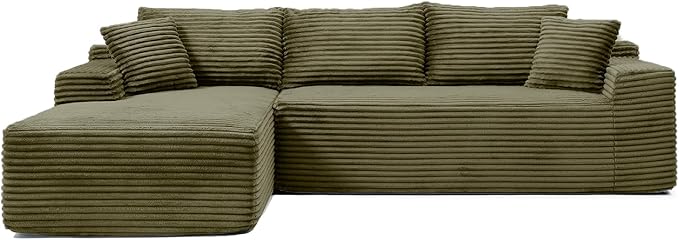 108" Cloud Sectional Couch, Modern Modular Sectional Sofa - Image 8