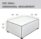 Super Stretch Ottoman Cover- Soft Form Fit Ottoman Cover Rectangular Ottoman - Image 3