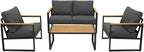 Patio Furniture Set, 4 Pieces Outdoor Patio Furniture - Image 7