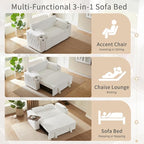 hansones 68" Corduroy Convertible Sofa Bed - Image 3