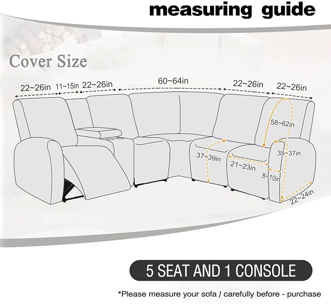 ALIECOM 100% Waterproof Recliner Sectional Couch Covers L Shape Stretch Corner - Image 3