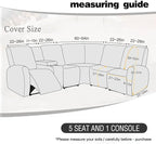 ALIECOM 100% Waterproof Recliner Sectional Couch Covers L Shape Stretch Corner - Image 3