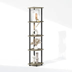 Furinno Turn-N-Tube Storage Shelves, 5-Tier Book Shelf, Corner Shelf, Toolless - Image 6