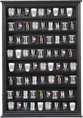 Shot Glass Storage Display Case Large Solid Wood Cabinet Rack Holder Wall by SNAIL
