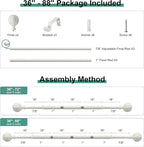 QDWIS Antique White Curtain Rods - Image 8