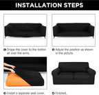 HunnmingRe Sofa Covers for 3 Cushion Couch Stretch Sofa and Loveseat Covers Set - Image 3
