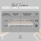 Bme Dinkee Signature Ivory White King Bed Frame Without Headboard - Image 10