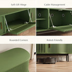 POVISON Fully-Assembled Modern Green TV Stand - Image 4