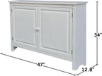 International Concepts 34" High Solid Wood Hall Storage Cabinet Cupboard - Image 2