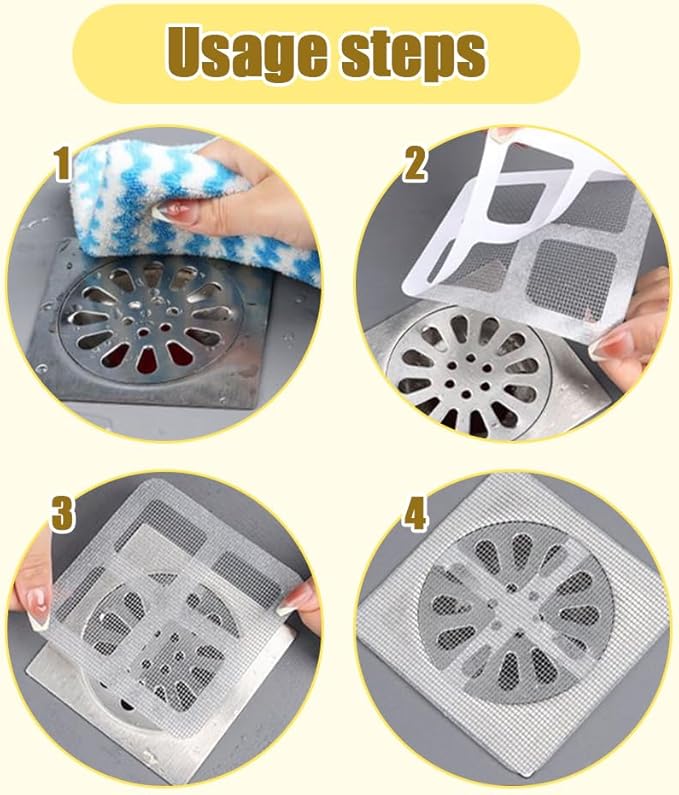 Disposable Hair Drain Stickers, Upgrade Disposable Shower Drain Cover Hair - Image 7