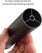 4-Pack 3 Inch Black Furniture Cabinet Metal Cylinder Risers Legs M8 Screw in - Image 7