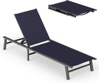 Ciokea Foldable Outdoor Lounge Chair, No Assembly Patio Chaise Lounge Outdoor by CIOKEA