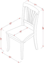 East West Furniture Avon 36" Faux Leather Dining Chairs in Black - Image 3