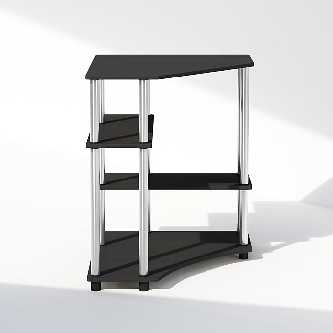 Furinno Turn-N-Tube Storage Shelves, 4-Tier Corner Shelf, Toolless Assembly - Image 4
