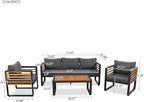 4-Pieces Outdoor Patio Sectional Sofa Set - Image 3