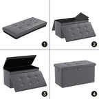 ENGPOW Storage Ottoman Bench, Fireproof Folding Bench - Image 8