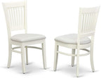 East West Furniture NDVA5-LWH-C 5 Piece Modern Dining Table Set Includes a - Image 4