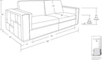 Blackjack Furniture Catania Modern Top Grain Italian Leather Sofa Set - Image 11