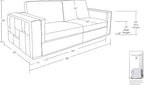 Blackjack Furniture Catania Modern Top Grain Italian Leather Sofa Set - Image 15