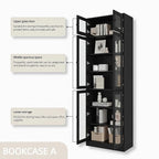 TUSY 85.5" Modern Tall Bookcase - Image 3