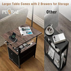 PESRAE Floor Lamp with Table & 2 Drawers, End Table with 3 Color Temperature - Image 5