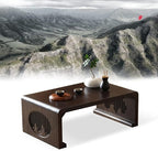 Vintage End Table, Japanese Style Tatami Coffee Tables Mortise and Tenon - Image 4