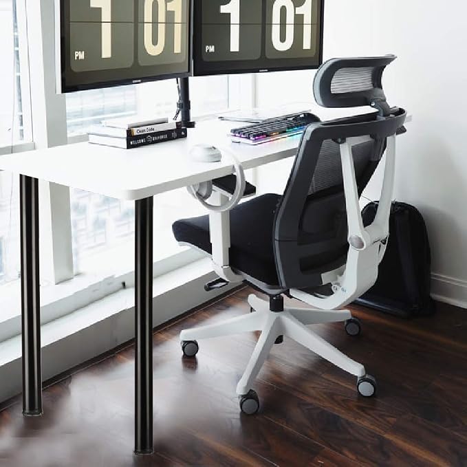 QLLY 27.5 inch/ 70cm Adjustable Metal Desk Legs, Heavy Duty Furniture Table Legs - Image 7