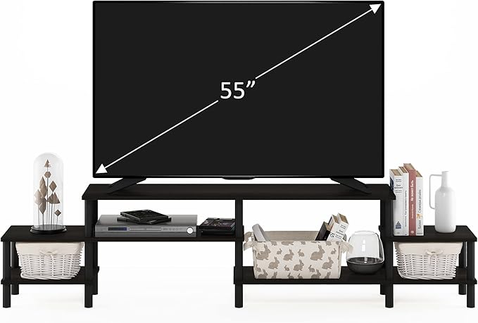 Furinno BESI TV Stand, No Tools Assembly Industrial Style Entertainment Center - Image 5