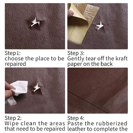 Leather Repair Patch Tape Red 3 x 60 inch Self Adhesive Leather Repair Tape - Image 3