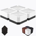 Bed Risers Heavy Duty, Adjustable Furniture Riser Blocks Lift 1.5, 4.3 inches by LiftLevelYourBed