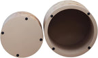 Nesting Coffee Table Set of 2 for Living Room, Modern Round Wooden Circle - Image 6