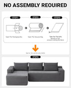 97" Cloud Sectional Couch, Modern Modular Sectional Sofa - Image 4