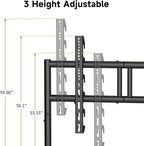 XINLEI Easel Rolling TV Stand for 32-80 Inch TV up to 121lbs, Mobile Portable - Image 5