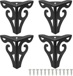 Piutouyar 5 Inch Hollow Out Furniture Legs Set of 4, Modern Triangle Couch Feet by Piutouyar