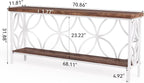 LITTLE TREE Sofa Table, 70.9 Inch Industrial Behind Couch Table - Image 3