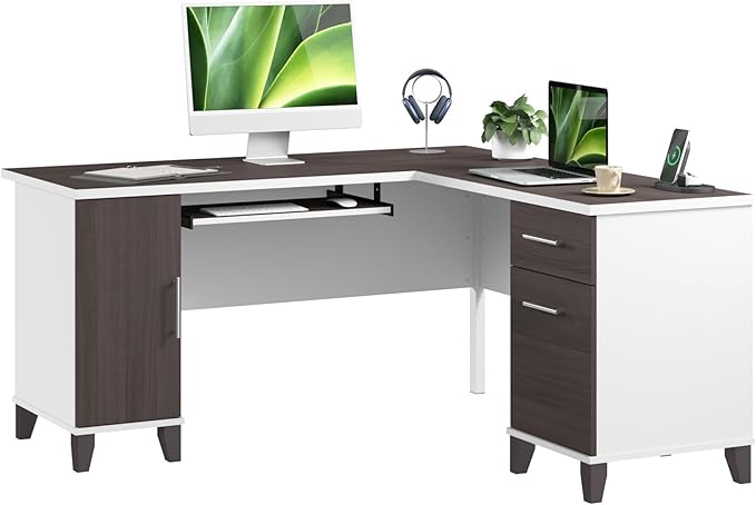 Bush Home 60-Inch L-Shaped Desk by BushHome