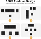 Aoxun Patio Furniture Set, Widen Armrests Wicker Outdoor Sectional - Image 8