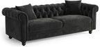 ONBRILL 82 Inch Chesterfield Sofa, 23 Inch Deep Seat Velvet Couch by ONBRILL
